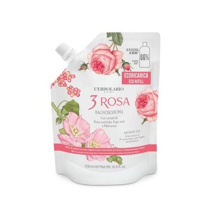 3 ROSAS ECO RECARGA gel de baño 500 ml