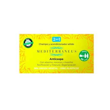 MEDITERRANEUS champu-acondicionador solido anticaspa 55 gr.