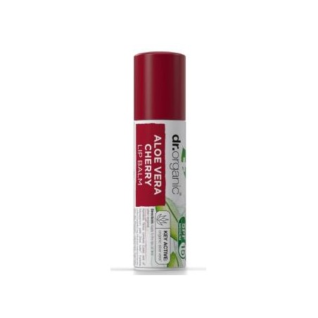 DR. ORGANIC BALSAMO LABIAL aloe vera y cereza 5,7ml.