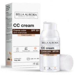 BELLA AURORA CC CREAM SPF 50+ tono claro 30ml.