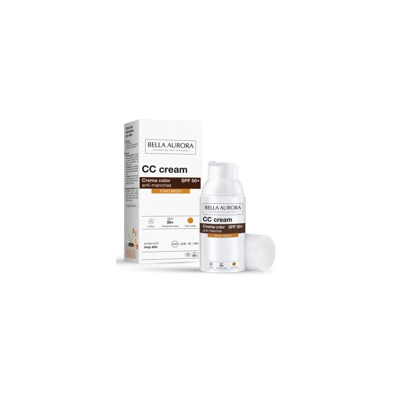 CC CREAM SPF 50+ tono medio 30ml. CC CREAM SPF 50+ tono medio 30ml.