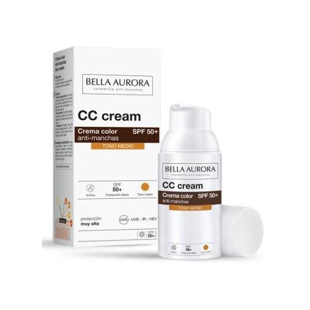 BELLA AURORA CC CREAM SPF 50+ tono medio 30ml.