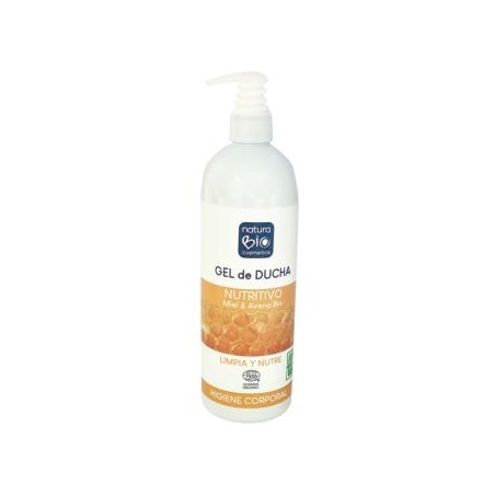 NATURABIO cosmetics GEL DE DUCHA NUTRITIVO miel-avena 740ml. BIO