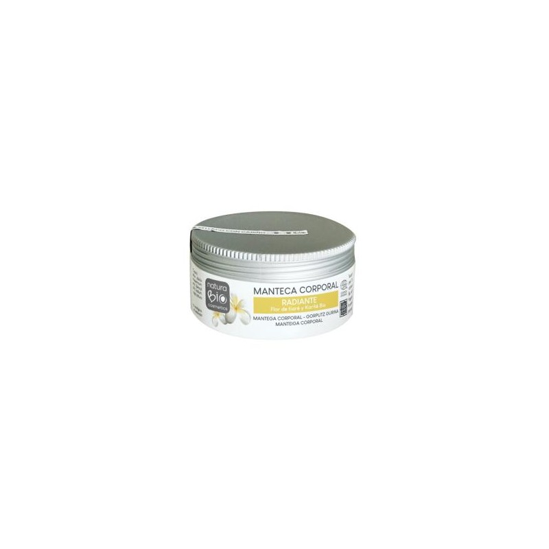 NATURABIO COSMETICS MANTECA CORPORAL RADIANTE tiare-karite 200ml. BIO