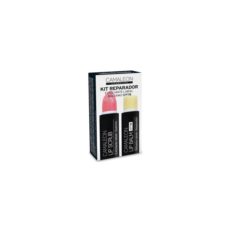 CAMALEON cosmetics CAMALEON KIT REPARADOR labial+exfoliante fresa.