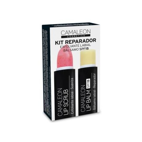 CAMALEON cosmetics CAMALEON KIT REPARADOR labial+exfoliante fresa.