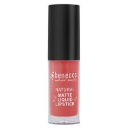 BENECOS BARRA DE LABIOS mate liquida coral kiss 5ml VEGANO