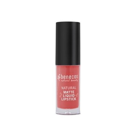 BENECOS BARRA DE LABIOS mate liquida coral kiss 5ml VEGANO