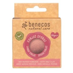 BENECOS ESPONJA KONJAC arcilla roja pieles delicadas VEGAN