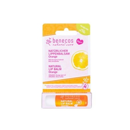 BENECOS BALSAMO LABIAL VEGANO naranja 4,8gr.