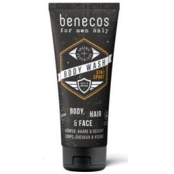 BENECOS BODY WASH for men 3en 1 energizante 200ml. VEGANO