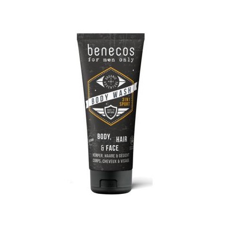 BENECOS BODY WASH for men 3en 1 energizante 200ml. VEGANO