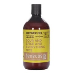 BENECOS GEL DE BAÑO jengibre y limon 500ml. BIO VEGANO