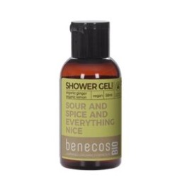 BENECOS GEL DE BAÑO jengibre y limon mini viaje 50ml. BIO