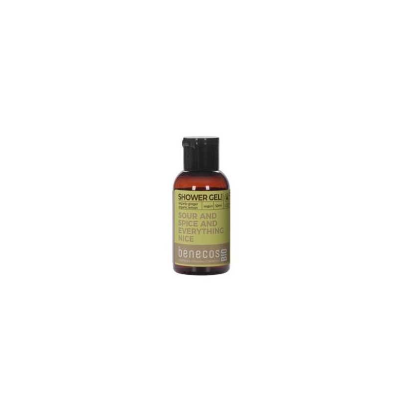 BENECOS GEL DE BAÑO jengibre y limon mini viaje 50ml. BIO