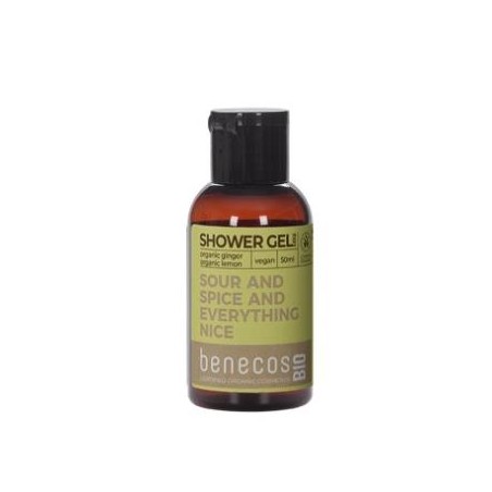 BENECOS GEL DE BAÑO jengibre y limon mini viaje 50ml. BIO