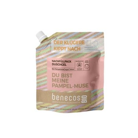 BENECOS GEL DE BAÑO pomelo recarga 500ml. BIO VEGANO