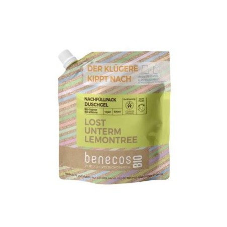 BENECOS GEL DE BAÑO jengibre y limo recarga 500m BIO VEGAN