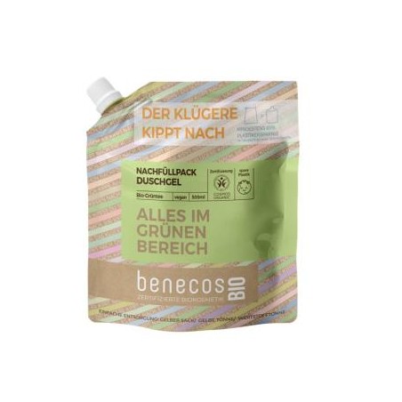 BENECOS GEL DE BAÑO te verde recarga 500ml. BIO VEGANO
