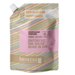 BENECOS GEL DE BAÑO rosa m.recarga 1lt. BIO VEGANO