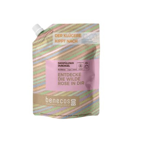 BENECOS GEL DE BAÑO rosa m.recarga 1lt. BIO VEGANO