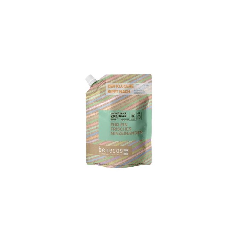 BENECOS GEL DE BAÑO 2en 1 menta recarga 1lt. BIO VEGANO BENECOS GEL DE BAÑO 2en 1 menta recarga 1lt. BIO VEGANO