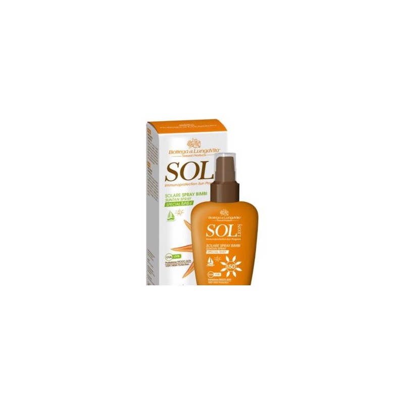 BOTTEGA DI LUNGAVITA SOL LEON spray solar bebe SPF 50 150ml. BOTTEGA DI LUNGAVITA SOL LEON spray solar bebe SPF 50 150ml.