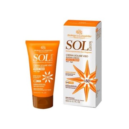 BOTTEGA DI LUNGAVITA SOL LEON crema facial solar SPF 50 alta prot. 50ml