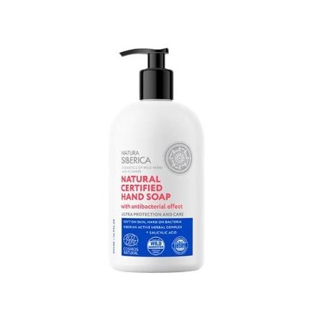 NATURA SIBERICA JABON DE MANOS HIGIENIZANTE antibacteriano 500ml.