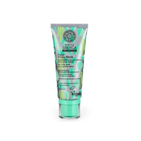 NATURA SIBERICA BEREZA mascarilla gel reparadora y calmante 100ml.