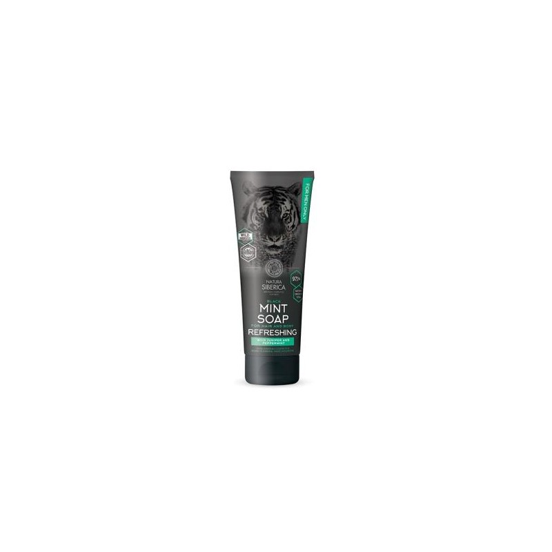 NATURA SIBERICA JABON DE MENTA PARA CABELLO Y CUERPO 200ml.
