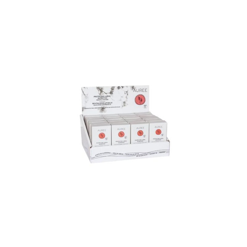 AUREE BARRA PROTECTOR LABIAL SPF20 expo.24uds PACK 2uds. AUREE BARRA PROTECTOR LABIAL SPF20 expo.24uds PACK 2uds.