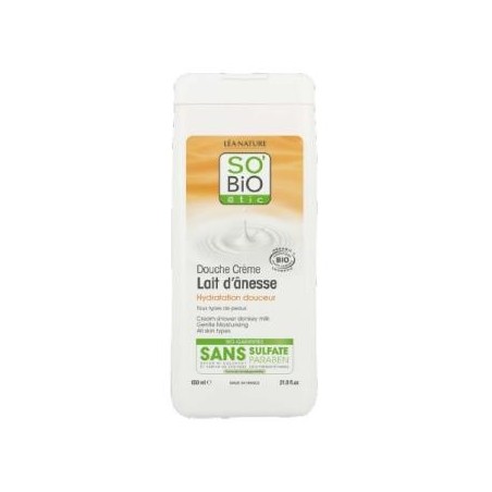 SO´BIO ETIC GEL DE DUCHA HIDRAT. SUAVE leche burra 650ml. BIO