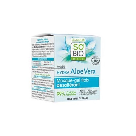 SO´BIO ETIC MASCARILLA GEL REFRESCANTE facial aloe 24h 50m BIO
