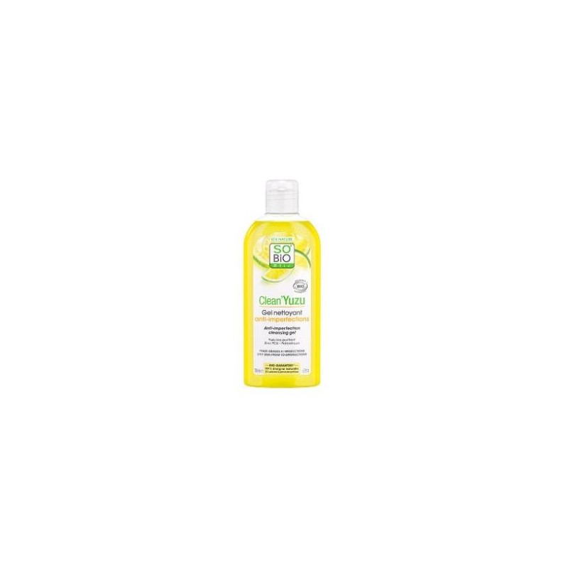 SO´BIO ETIC GEL LIMPIADOR CLEAN YUZU anti imperfecciones 200ml SO´BIO ETIC GEL LIMPIADOR CLEAN YUZU anti imperfecciones 200ml