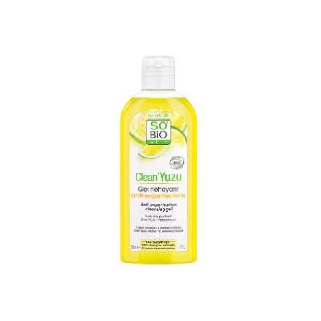 SO´BIO ETIC GEL LIMPIADOR CLEAN YUZU anti imperfecciones 200ml
