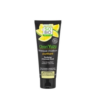 SO´BIO ETIC MASCARILLA FACIAL CLEAN YUZU purificante 75ml.