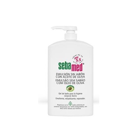 EMULSION SIN JABON  aceite oliva gel de baño 1l.