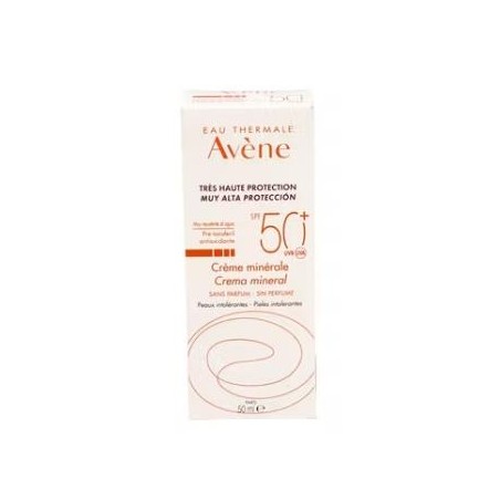 AVENE CREMA SOLAR MINERAL SPF 50+ sin perfume 50ml.