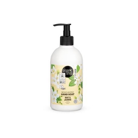 ORGANIC SHOP JABON DE MANOS HIDRATANTE jazmin mentolado 500ml.