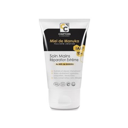 COMPTOIRS  COMPAGNIES CREMA REPARADORA  MANOS MIEL MANUKA IAA15+ 50ml.