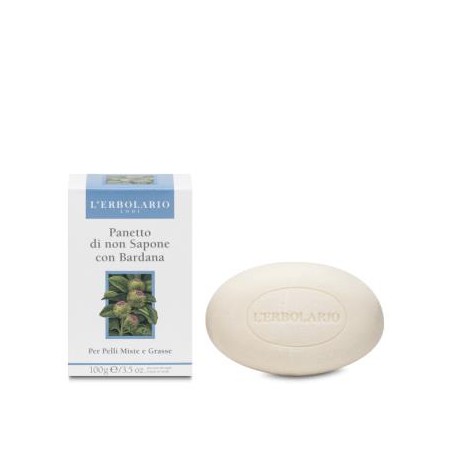 L´ERBOLARIO JABON SIN JABON FACIAL bardana pastilla 100gr.