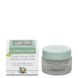 L´ERBOLARIO CREMA FACIAL  MANZANILLA pieles delicadas 30ml.