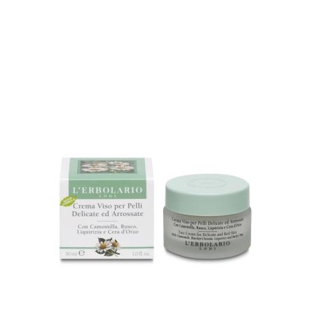 L´ERBOLARIO CREMA FACIAL  MANZANILLA pieles delicadas 30ml.