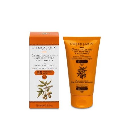 L´ERBOLARIO SOLAR crema facial aloe y macadamia 75ml.