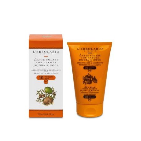 L´ERBOLARIO SOLAR leche zanahoria y jojoba SPF10 125ml.