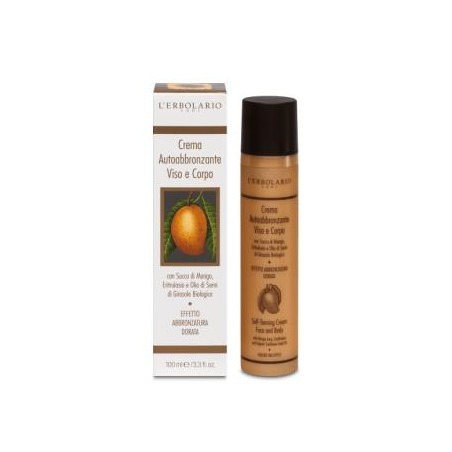 L´ERBOLARIO SOLAR crema autobronceadora zumo mango 100ml.
