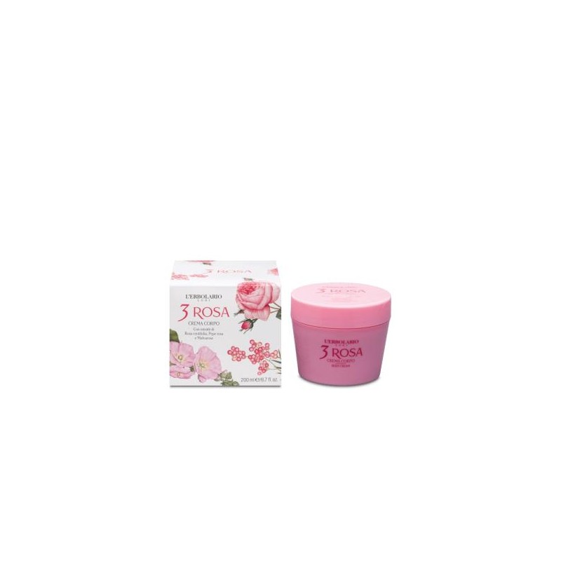 L´ERBOLARIO 3 ROSAS crema corporal 200ml. L´ERBOLARIO 3 ROSAS crema corporal 200ml.