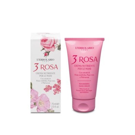 3 ROSAS crema manos nutritiva 75ml.