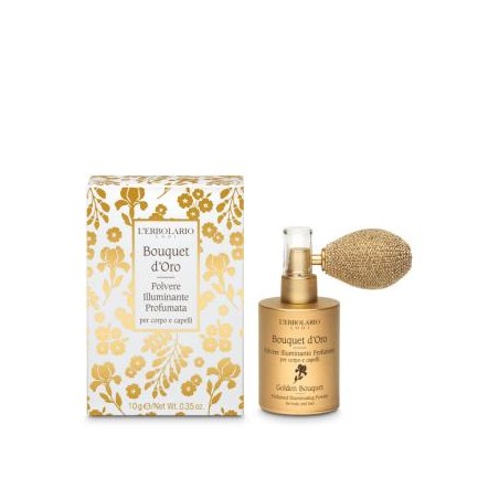 L´ERBOLARIO BOUQUET DE ORO polvo iluminador cuerpo cabello 10g